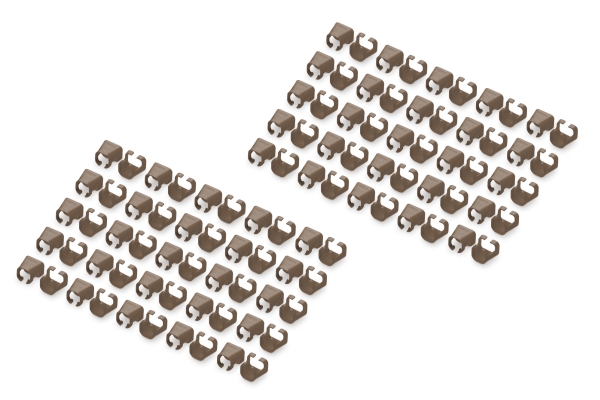 Digitus Farbclips Für Patchkabel - Braun, Farbcodierungsclip, Braun, Polyvinylchlorid (Pvc), Cat5e/6, 100 Stück(E), 100 Mm