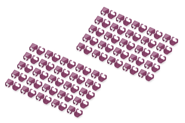 Digitus A-Cc-Mg, Farvekodningsklemme, Magenta, Polyvinylchlorid (Pvc), Cat5e/6, 100 Stk, 100 Mm
