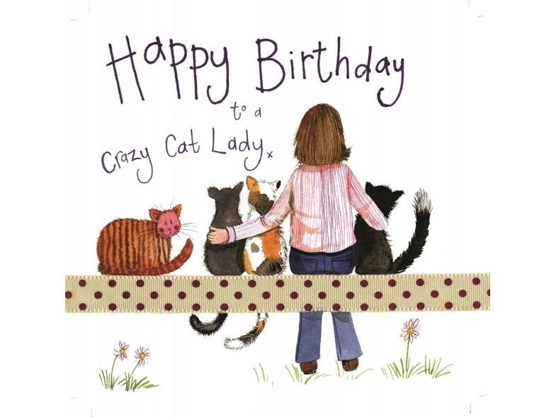 CUCARD Fødselsdagskort S178 Crazy Cat Lady Kitten