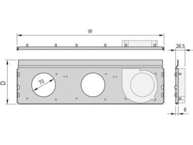 Schroff Radialfläkt Schroff Ratiopacpro Air, 3 Fläktar, 84 Pk, 220 Mm