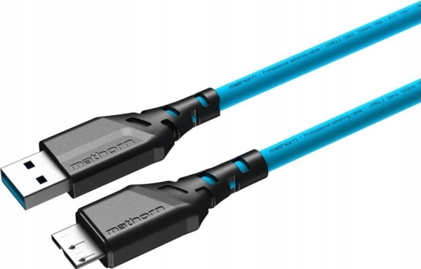 Usb-Kabel Ednet Fotokabel Mathorn Mtc-520 5M 10Gbps Usb A - Microb Arcticblue