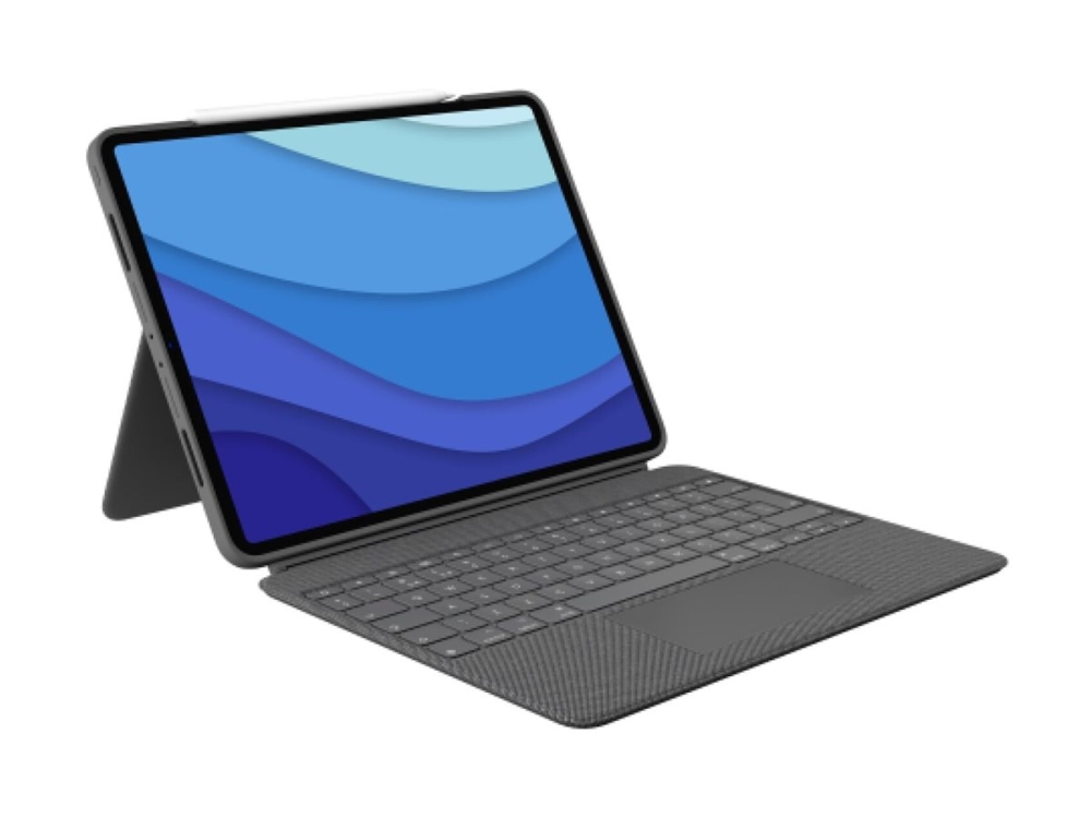 Logitech Combo Touch - Tastatur og folio-kasse - med trackpad - bagbelyst - Apple Smart connector - QWERTY - UK - grafit - for Apple 13-inch iPad Pro (M4)