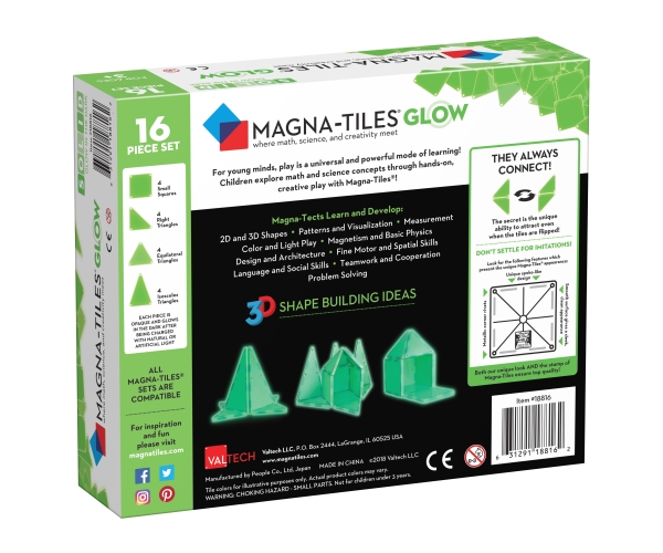 Magna-Tiles Glow 16 Stk Udvidelsessæt