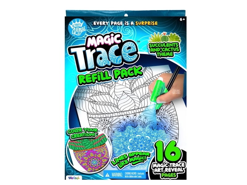 Magic Trace, Refill Pack, 16 Sheets, Succulents & Florals, Pdq, Asstd