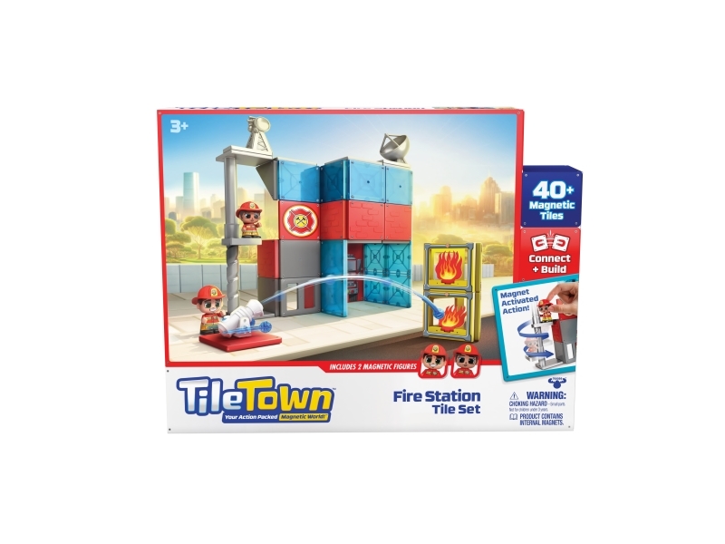 Tile Town Brandstation, Magnetisk Byggesæt 46 dele