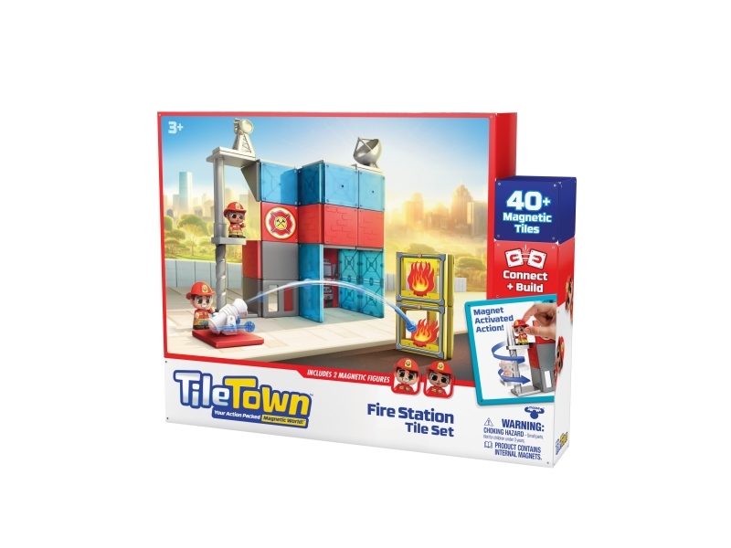 Tile Town Paloasema magneettinen rakennussarja 46 palaa