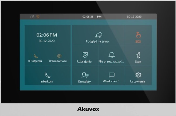 Akuvox Indoorstation C313w With Logo Touch Screen Poe Silver