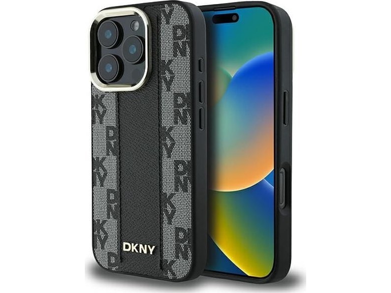 Dkny Dkny Dkhmp16lpcpvslk Iphone 16 Pro 6.3" Czarny/Black Hardcase Checkered Pattern Magsafe