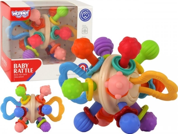 Woopie BABY färgglad skallra i bollform 0m+ | Leksaker - För dom minsta - Tuggleksaker | GameStuff