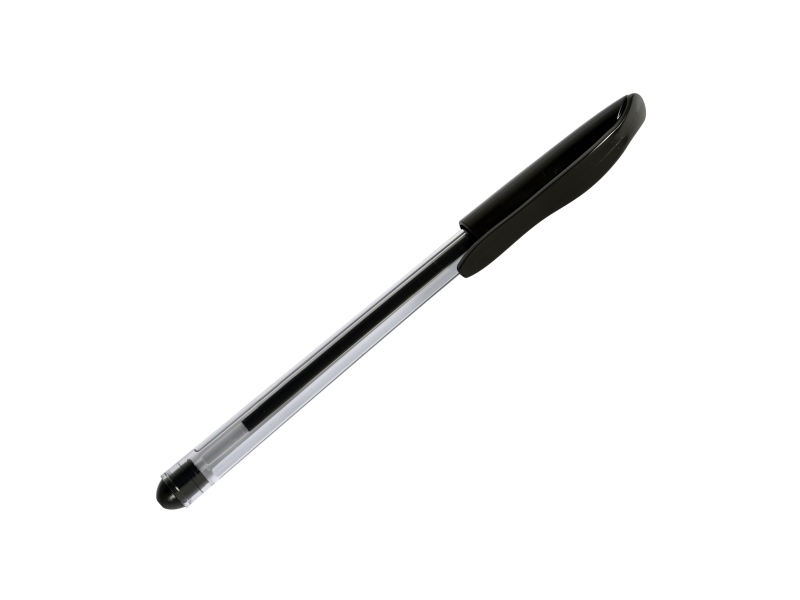 Kuglepen Generic 1.0 mm sort med hætte - (50 stk.) | Skrivredskap - Märkpennor - Permanent Marker | GameStuff