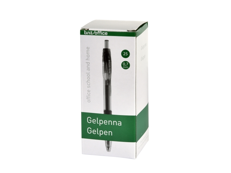 Gelpen bnt/Office sort 0,7 mm - (25 stk.)