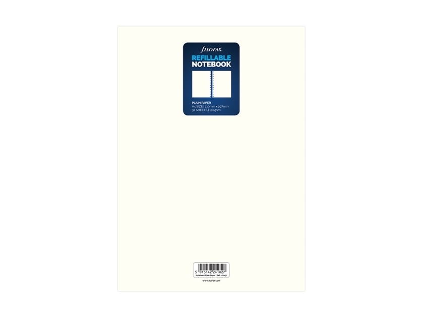 Filofax Notesbog Refill A4 Ulinjerede