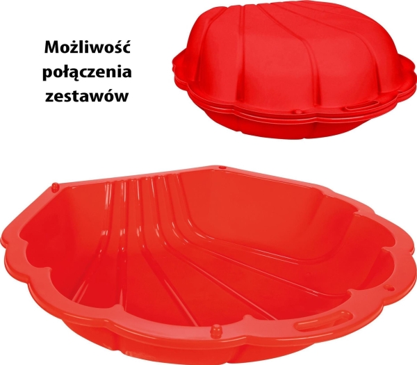 WOOPIE smėlio dėžė baseinas Kriauklė 3in1 raudona