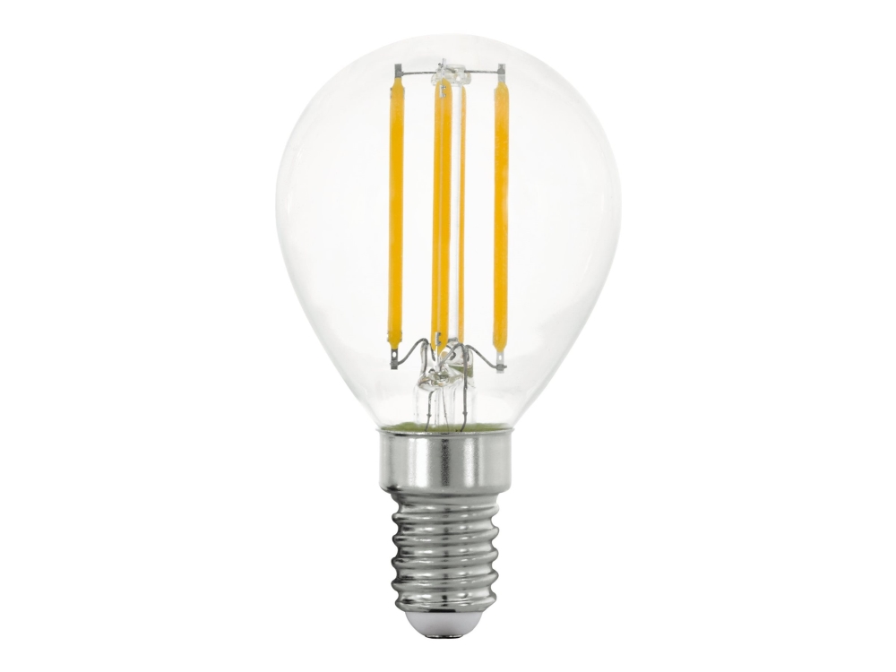 Eglo - LED-glödlampa med filament - form: P45 - E14 - 4 W (motsvarande 40 W) - klass E - varmt vitt ljus - 2700 K - klar | Belysning - Ljuskälla - E14 Ljuskälla | GameStuff