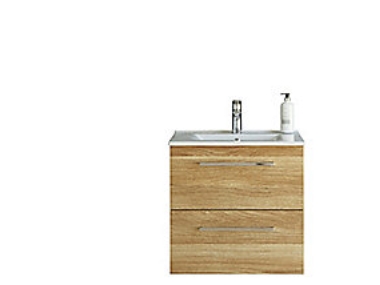 Dansani 61 Cm Möbelpaket – 61 Cm Möbelpaket. Mido 2 Schubladen. Waschbernstein, Warme Eiche