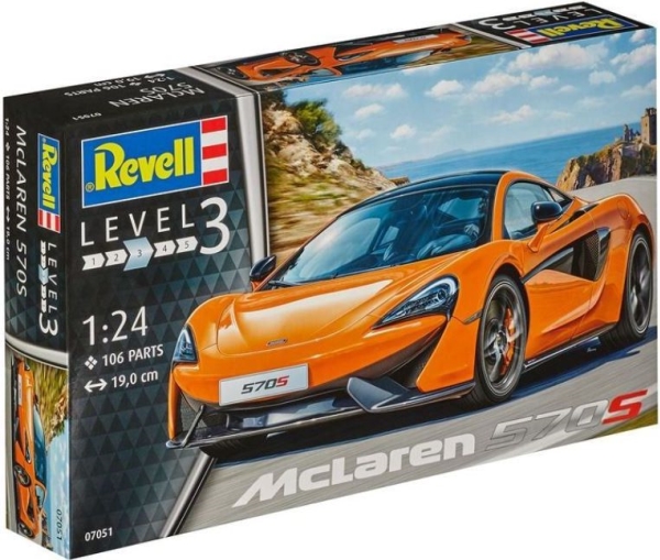 Revell Mclaren 570s Sportsbil Model Monteringssæt : Laren 570s Orange Model Landkøretøj