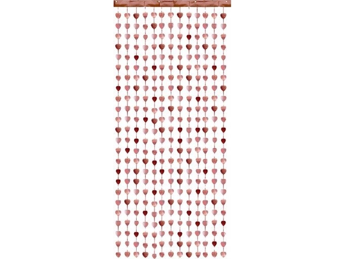 Godan Vorhang Herzen Rosa Gold 100X245 Cm