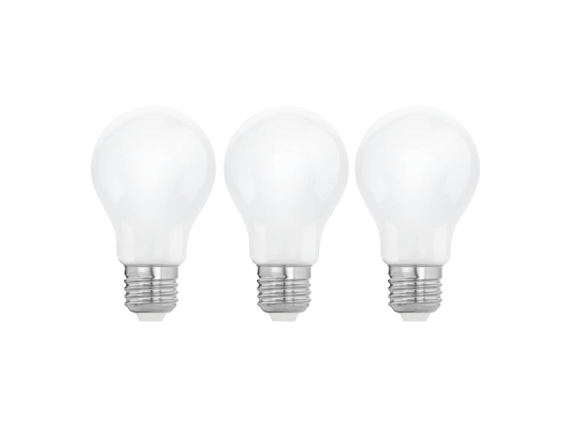 EGLO LED pære E27 A60 7W 806LM 2700K 3 STK OPAL E27