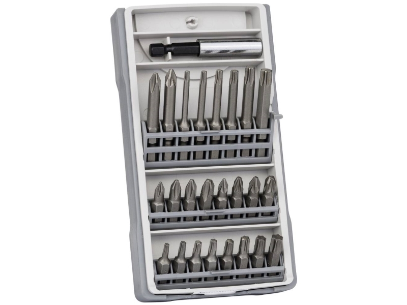 Bosch - Skruetrækkerbitsæt - 25 Stykker - T10, T15, T20, T25, T30, T40, Ph2, Pz2 - Længde: 25 Mm, 49 Mm