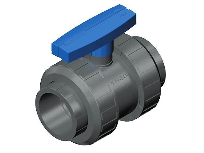 Kulventil PVC 25 mm med två överfallsmuttrar | VVS Artiklar - Rör & Kopplingar - PVC rör och rördelar | GameStuff