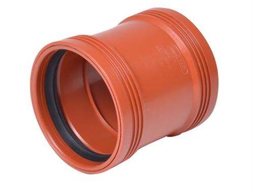 Wafix kloak dobbeltmuffe 160 mm PP rød | VVS Artiklar - Vattenförsörjning - Ärmar klämmor & fläns | GameStuff