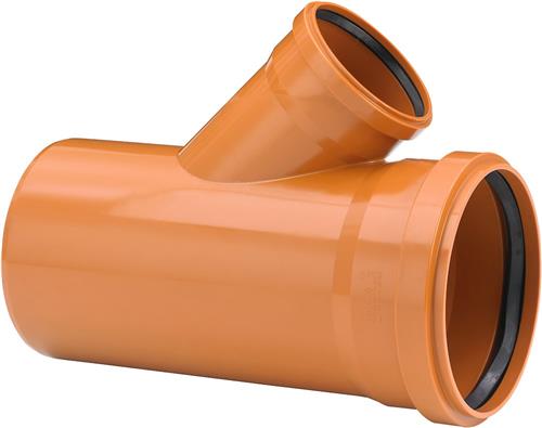 PVC-grenrør 45°, 200/200mm - glat kloak, Uponor | VVS Artiklar - Rör & Kopplingar - PVC rör och rördelar | GameStuff