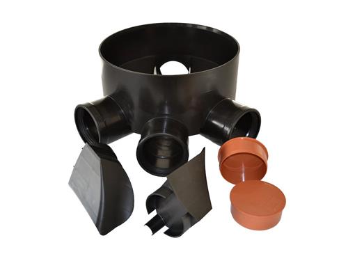 Multibrønd 315-110Mm Tp5 - Med Fleksible Indsatser Og Propper. Wavin Pp