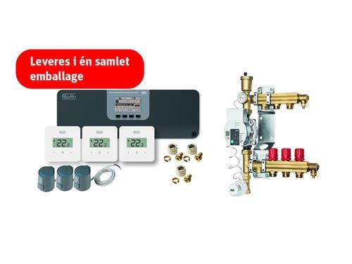 Roth Touchline SL gulvvarmestyring, trådløs, 3 kredse