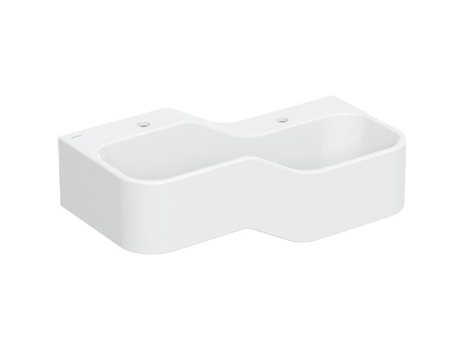 Håndvask Bambini 90Cm 2/Hh Hvid Skrå