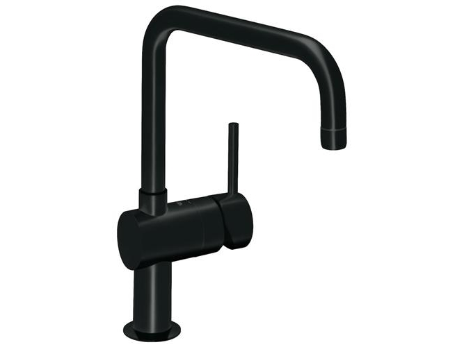 Køk.arm Minta høj U-tud sort u/udtræk