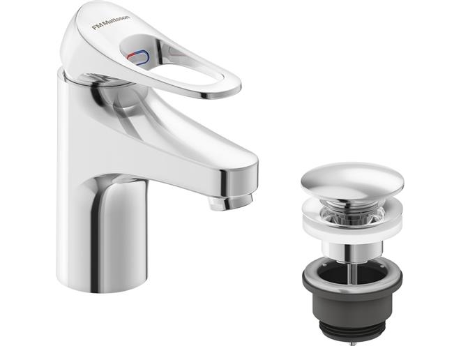 Håndvaskarmatur 9000XE m/push-up krom | VVS Artiklar - Badrum - Tvättställsblandare | GameStuff