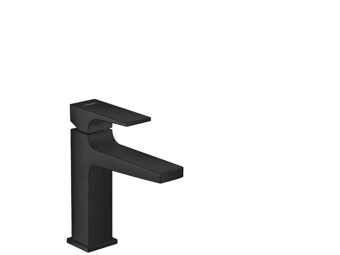 hansgrohe Metropol 110 håndvaskarmatur med vingegreb och push-open bundventil mat sort | VVS Artiklar - Badrum - Tvättställsblandare | GameStuff