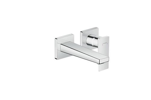 hansgrohe Metropol håndvaskarmatur til væg 2 huls, 165 mm krom