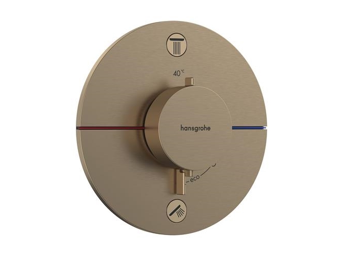 Termostat indb Select S rund 2/udt bronz