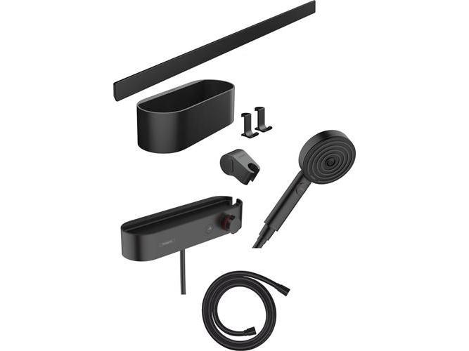 Wallstoris duschset med termostat matt svart | VVS Artiklar - Badrum - Duschset & Tillbehör | GameStuff