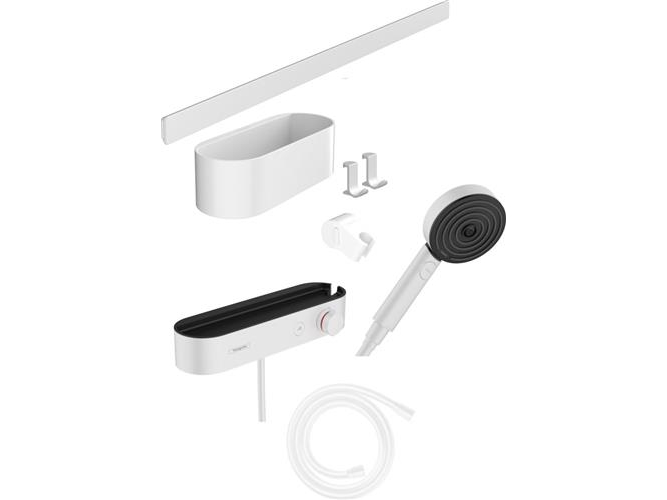 Wallstoris duschset m/termostat matt vit | VVS Artiklar - Badrum - Duschset & Tillbehör | GameStuff