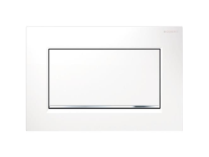 Geberit 115.893.Kj.1, Skylleplade, Hvid, Krom, Geberit, 246 Mm, 12 Mm, 164 Mm