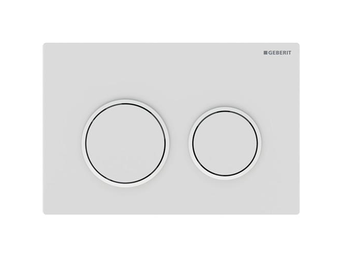 Geberit Omega 20 Round betjeningsplade, mat hvid/hvid