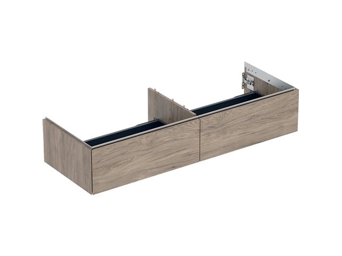 Underskåp ONE 2 lådor 133,2x26,6x47 valnöt | VVS Artiklar - Badrum - Badrumsmöbler | GameStuff