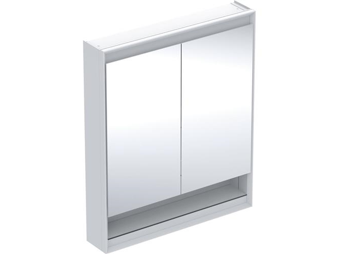 Peilikaappi ONE 2 matala/hylly 90x75x15 valkoinen