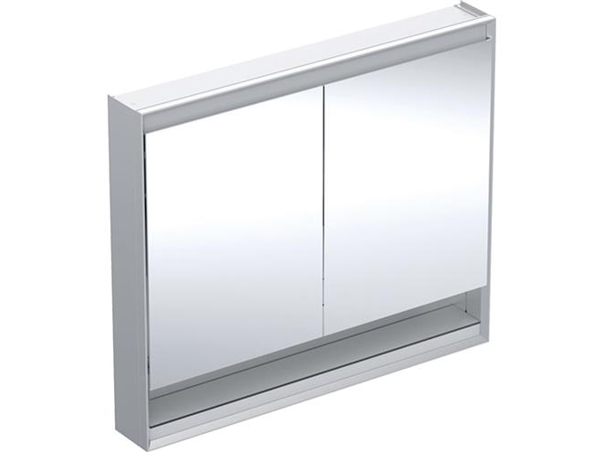 Spejlskab ONE 2 låg/hyld 90x105x15 alu