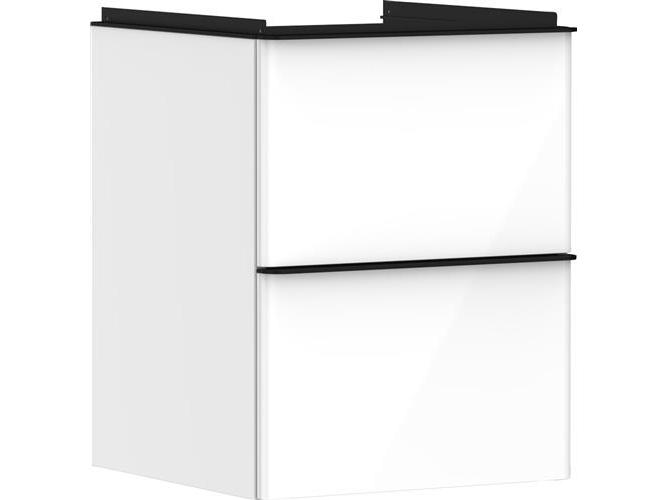 Underskåp XeluQ 2 lådor 480x475 vit/svart | VVS Artiklar - Badrum - Badrumsmöbler | GameStuff