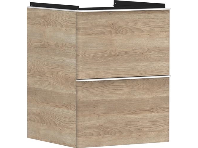 Underskåp XeluQ 2 lådor 480x475 ek/vit | VVS Artiklar - Badrum - Badrumsmöbler | GameStuff