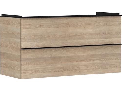 Underskåp XeluQ 2 lådor 1180x475 ek/svart | VVS Artiklar - Badrum - Badrumsmöbler | GameStuff