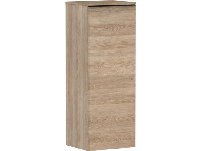 Högskåp Xelu Q 400/350 höger ek/svart | VVS Artiklar - Badrum - Badrumsmöbler | GameStuff