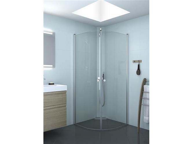 Halvrund dörr 200x72-74 cm satin/klart | VVS Artiklar - Badrum - Duschväggar & duschdörrar | GameStuff