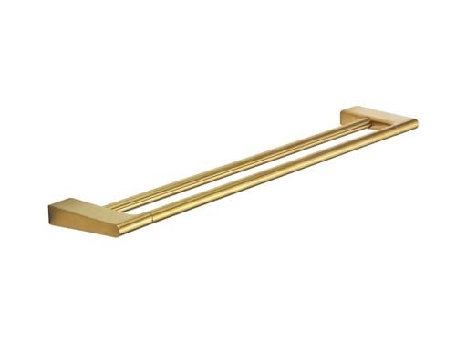 Handduksstång dubbel 610mm borstad mässing | VVS Artiklar - Badrum - Badrum tillbehör | GameStuff