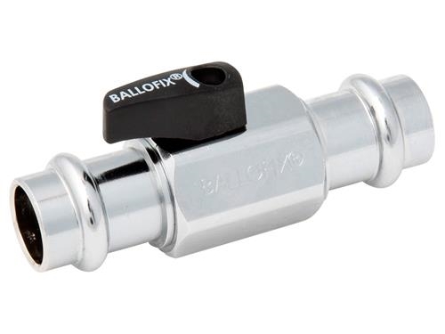 Broen Ballofix kuglehane 15 mm. Med håndtag. Press-press