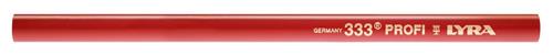 Tømrerblyant 333 2H rød oval 240mm