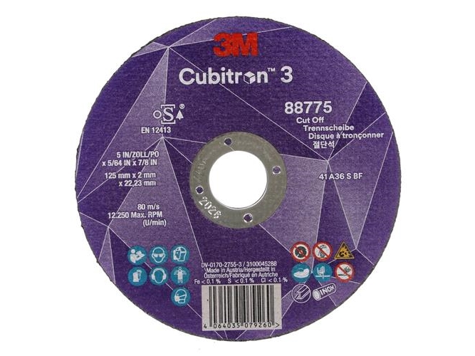 Kapskiva Cub. III 125-2 plattstål/rf